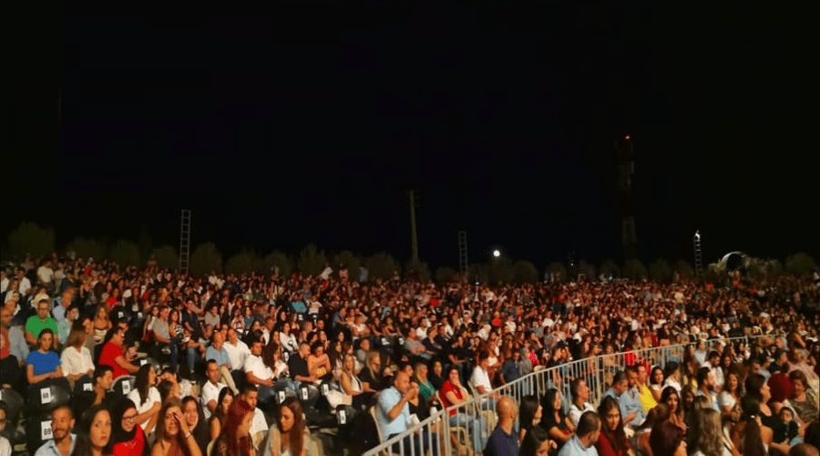 The amphitheatre filled for an evening concert